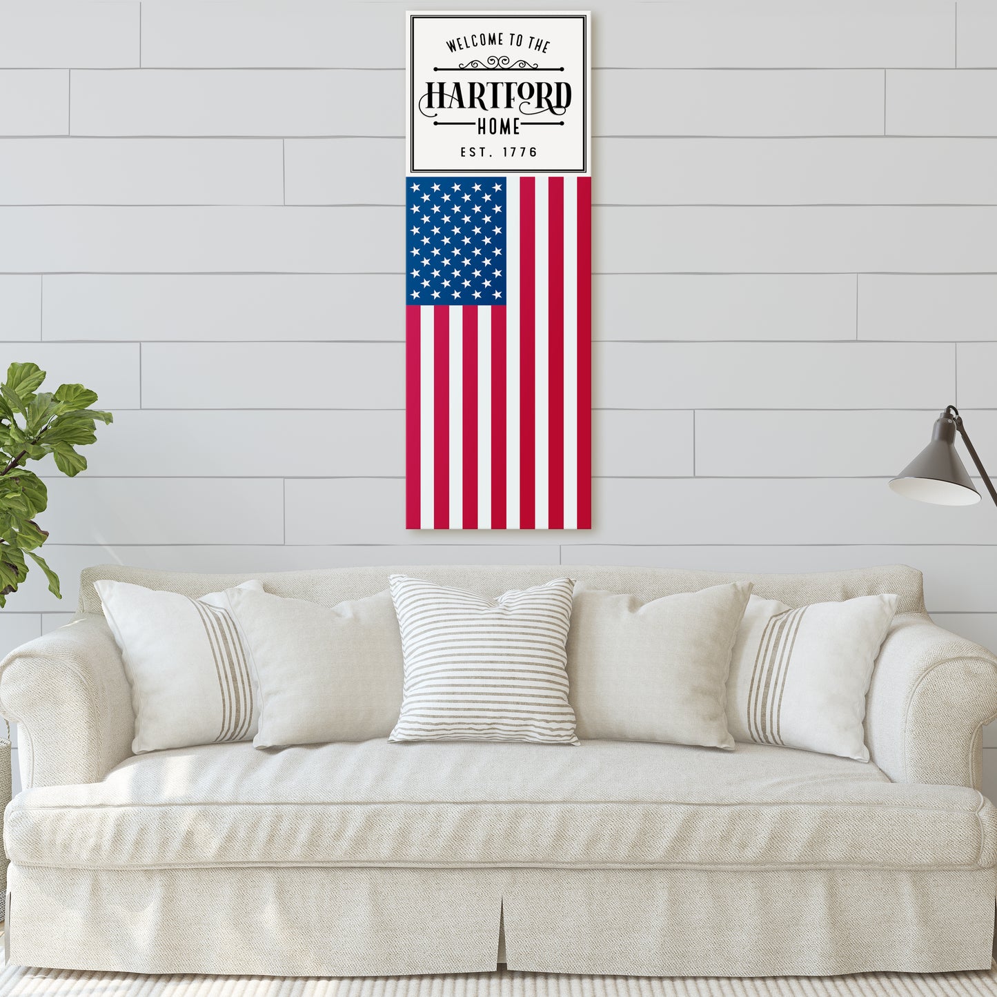 Personalizable American Flag Canvas Art