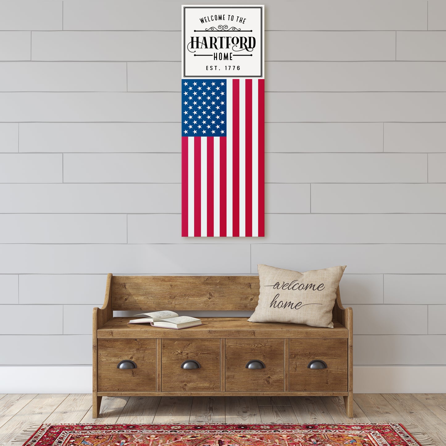 Personalizable American Flag Canvas Art