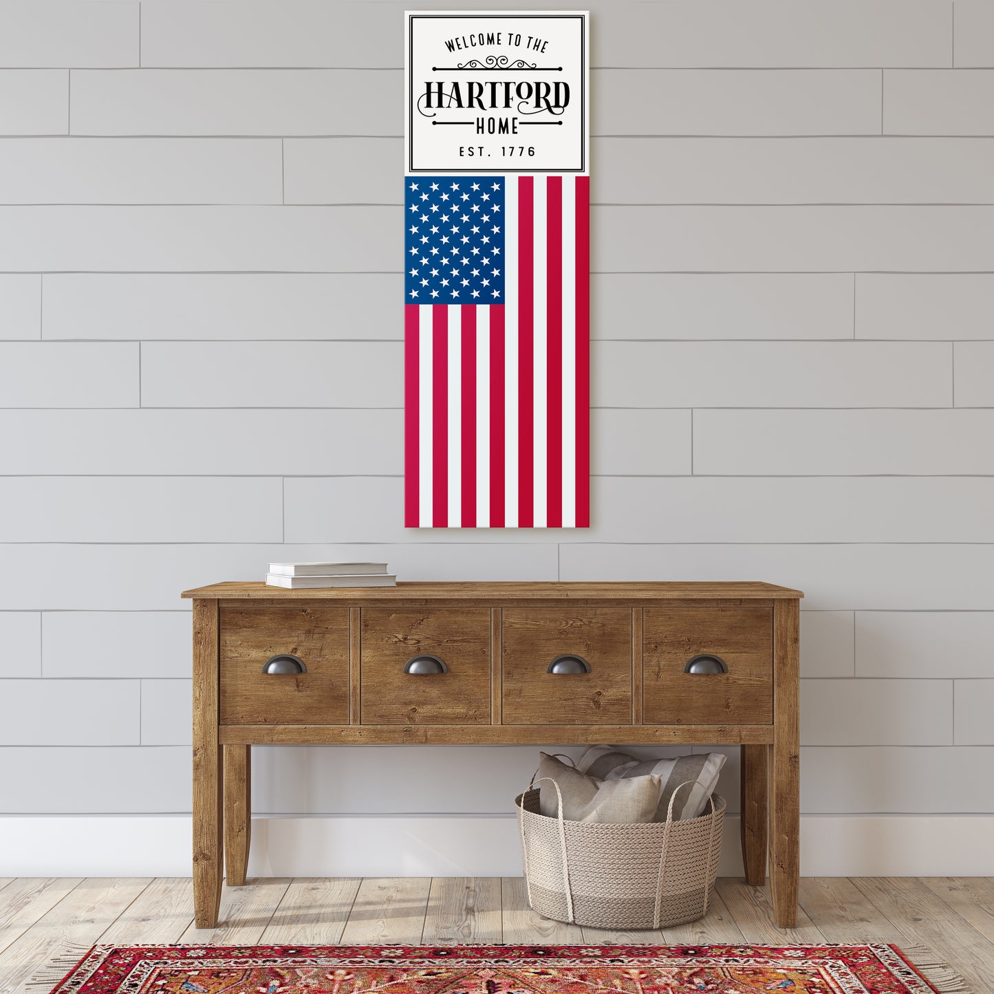 Personalizable American Flag Canvas Art