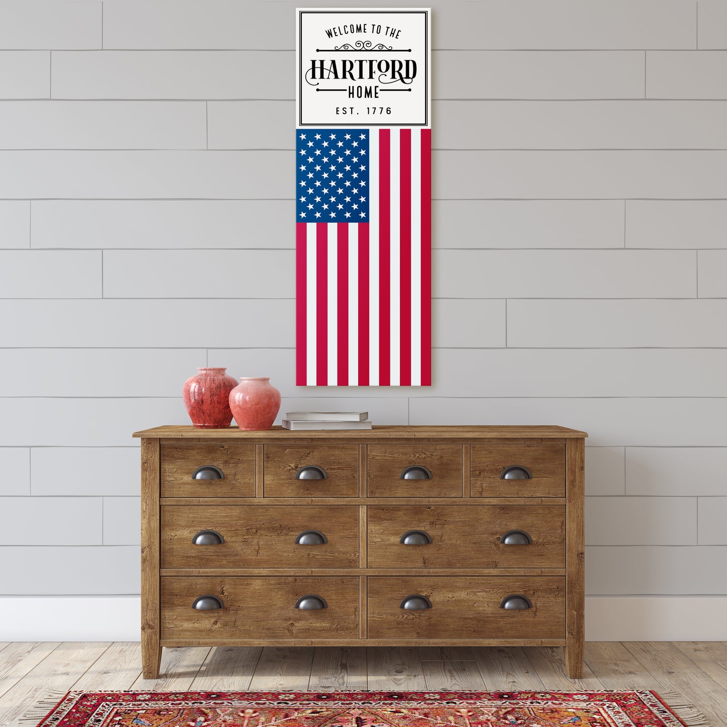 Personalizable American Flag Canvas Art