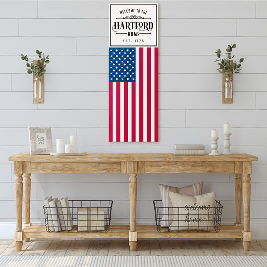 Personalizable American Flag Canvas Art