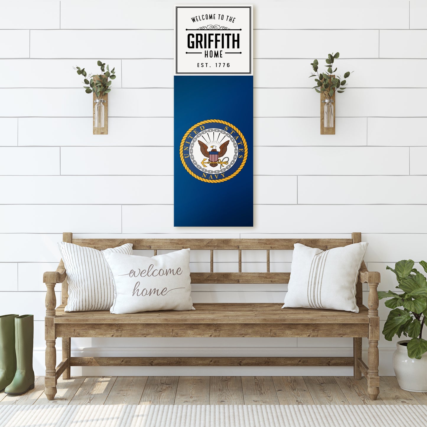 Personalizable US Military Canvas Art