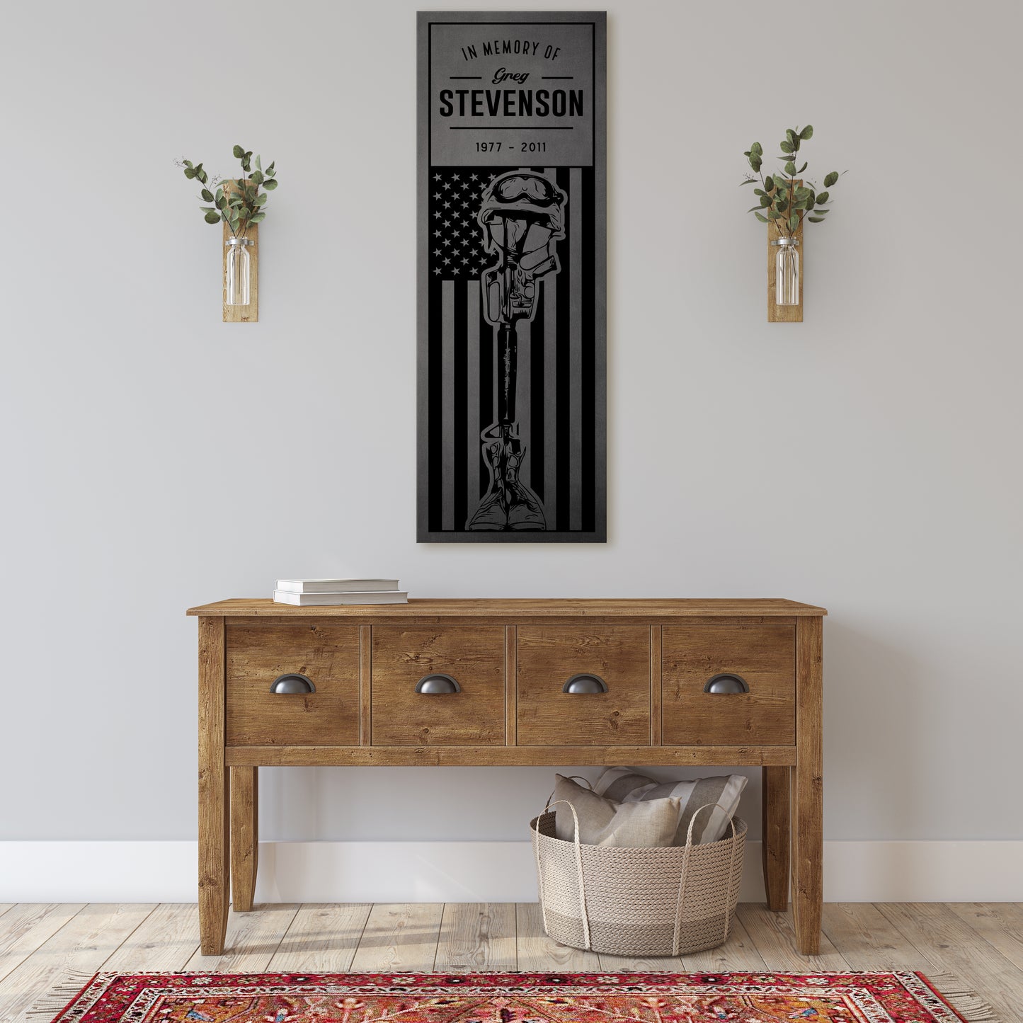 Personalizable US Military Memorial Canvas Art